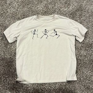 Tan Skeleton Graphic T Shirt
